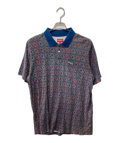 SUPREME（シュプリーム）Supreme (シュプリーム) 総柄ポロシャツ ネイビー サイズ:Lの古着・服飾アイテム