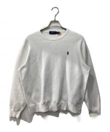 POLO RALPH LAUREN（ポロ・ラルフローレン）の古着「クルーネックスウェット」｜ホワイト