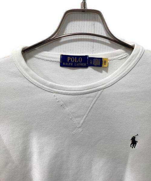 POLO RALPH LAUREN（ポロ・ラルフローレン）POLO RALPH LAUREN (ポロ・ラルフローレン) クルーネックスウェット ホワイト サイズ:LGの古着・服飾アイテム