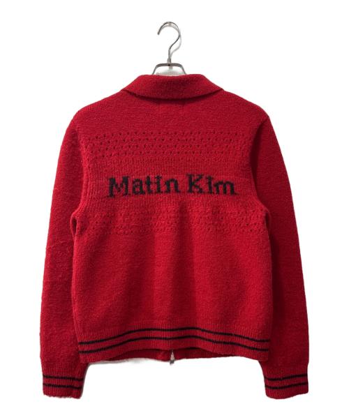Matin Kim（マーティン・キム）matin kim (マーティン・キム) ダブルジップニットジャケット レッド サイズ:Mの古着・服飾アイテム
