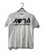 PLAY COMME des GARCONSプレイコムデギャルソン）の古着「ロゴtシャツ」｜ホワイト