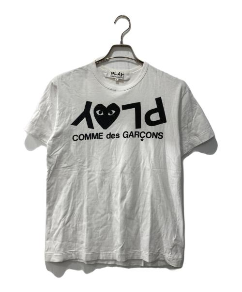 PLAY COMME des GARCONS（プレイコムデギャルソン）PLAY COMME des GARCONS (プレイコムデギャルソン) ロゴtシャツ ホワイト サイズ:Lの古着・服飾アイテム