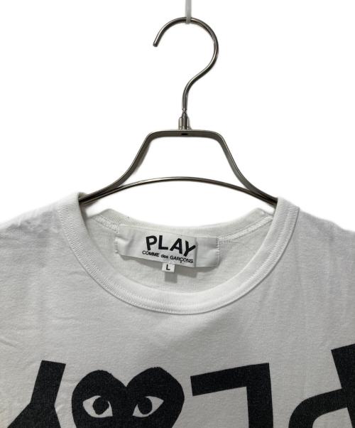 PLAY COMME des GARCONS（プレイコムデギャルソン）PLAY COMME des GARCONS (プレイコムデギャルソン) ロゴtシャツ ホワイト サイズ:Lの古着・服飾アイテム