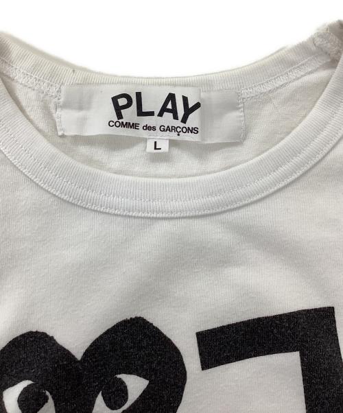 PLAY COMME des GARCONS（プレイコムデギャルソン）PLAY COMME des GARCONS (プレイコムデギャルソン) ロゴtシャツ ホワイト サイズ:Lの古着・服飾アイテム