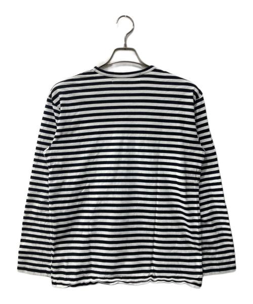 PLAY COMME des GARCONS（プレイコムデギャルソン）PLAY COMME des GARCONS (プレイコムデギャルソン) ボーダーカットソー ブラック×ホワイト サイズ:Ｌの古着・服飾アイテム