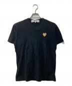PLAY COMME des GARCONSプレイコムデギャルソン）の古着「ワンポイントロゴtシャツ」｜ブラック
