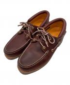Timberlandティンバーランド）の古着「モカシンシューズ/3EYE CLASSIC LUG」｜ワインレッド