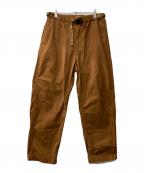 HUMAN MADEヒューマンメイド）の古着「Easy Belted pants /イージーベルテッドパンツ」｜ブラウン