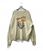 HUMAN MADEヒューマンメイド）の古着「TSURIAMI SWEATSHIRT（かもクルーネックスウェット）」｜ベージュ