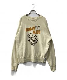 HUMAN MADE（ヒューマンメイド）の古着「TSURIAMI SWEATSHIRT（かもクルーネックスウェット）」｜ベージュ