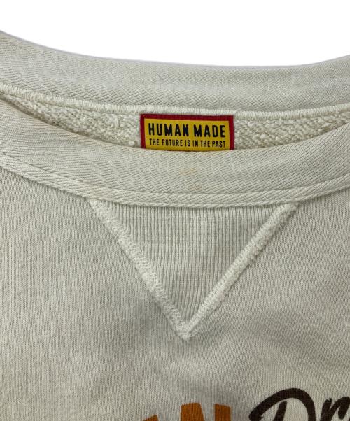 HUMAN MADE（ヒューマンメイド）HUMAN MADE (ヒューマンメイド) TSURIAMI SWEATSHIRT（かもクルーネックスウェット） ベージュ サイズ:Lの古着・服飾アイテム