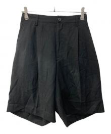 MAISON SPECIAL（メゾンスペシャル）の古着「Triacetate Prime-Wide Shorts」｜ブラック