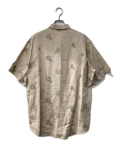 PAPAS（パパス）PAPAS (パパス) 半袖リネンシャツ ベージュ サイズ:Lの古着・服飾アイテム