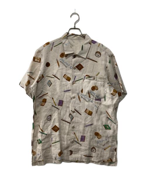 PAPAS（パパス）PAPAS (パパス) 半袖シャツ ベージュ サイズ:Mの古着・服飾アイテム