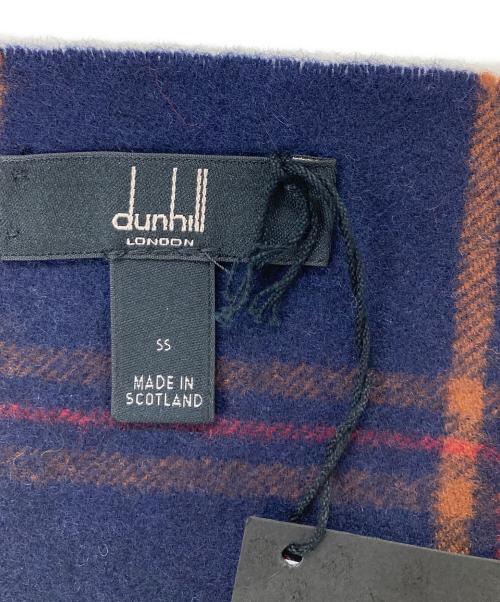 dunhill（ダンヒル）dunhill (ダンヒル) カシミヤマフラー ネイビーの古着・服飾アイテム