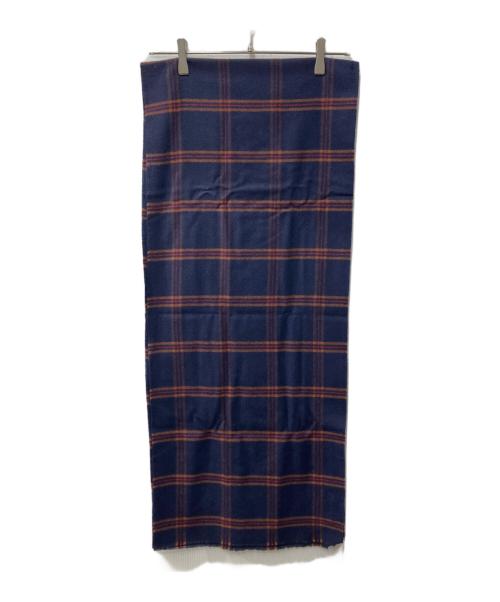 dunhill（ダンヒル）dunhill (ダンヒル) カシミヤマフラー ネイビーの古着・服飾アイテム