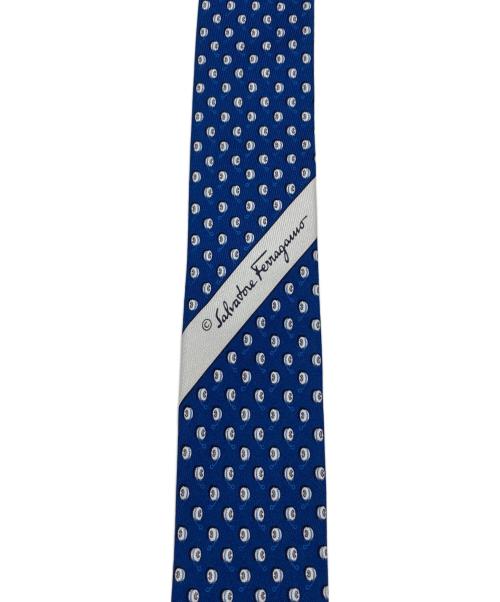 Salvatore Ferragamo（サルヴァトーレ フェラガモ）Salvatore Ferragamo (サルヴァトーレ フェラガモ) シルクネクタイ ネイビー サイズ:不明の古着・服飾アイテム