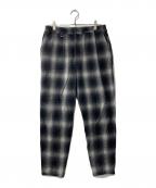 SOPH.ソフ）の古着「BAGGY TAPERED EASY PANTS/ウールパンツ」｜ホワイト×ブラック