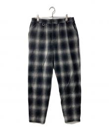 SOPH.（ソフ）の古着「BAGGY TAPERED EASY PANTS/ウールパンツ」｜ホワイト×ブラック