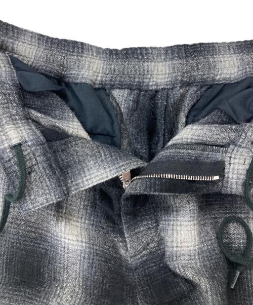 SOPH.（ソフ）SOPH. (ソフ) BAGGY TAPERED EASY PANTS/ウールパンツ ホワイト×ブラック サイズ:表記なしの古着・服飾アイテム
