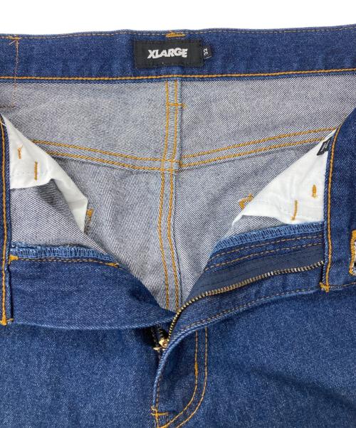 X-LARGE（エクストララージ）X-LARGE (エクストララージ) デニムハーフパンツ/ALIENS DENIM SHORTS インディゴ サイズ:32の古着・服飾アイテム