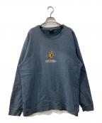 stussyステューシー）の古着「90s-00s/ベアプリントスウェット」｜ネイビー