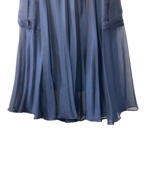 UNITED ARROWS（ユナイテッドアローズ）UNITED ARROWS (ユナイテッドアローズ) シャンブレー オーガンザ ポケット スカート ネイビー サイズ:FREEの古着・服飾アイテム