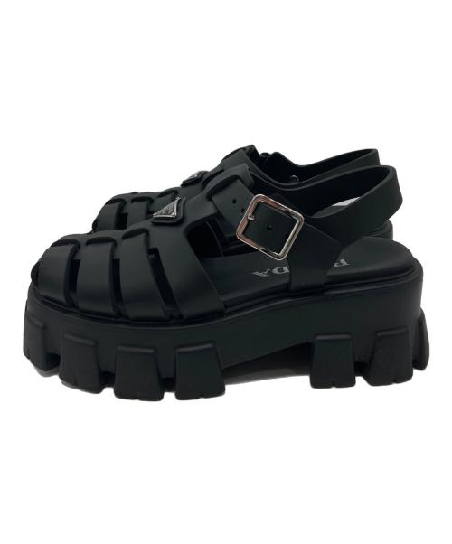 PRADA（プラダ）PRADA (プラダ) モノリスラバーサンダル ブラック サイズ:35の古着・服飾アイテム