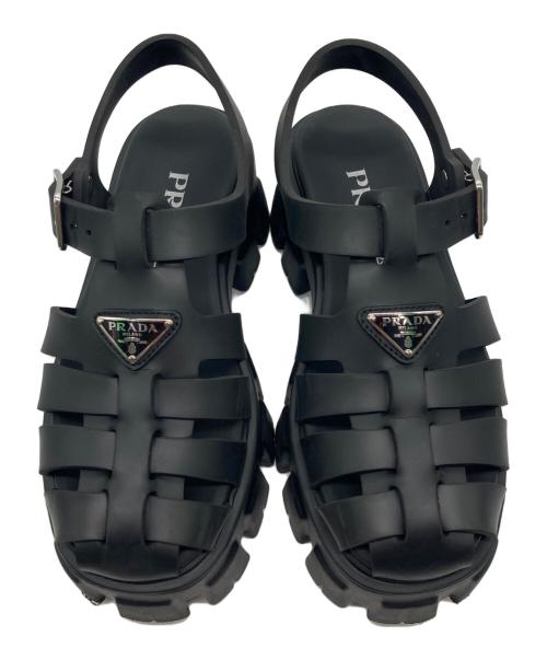 PRADA（プラダ）PRADA (プラダ) モノリスラバーサンダル ブラック サイズ:35の古着・服飾アイテム