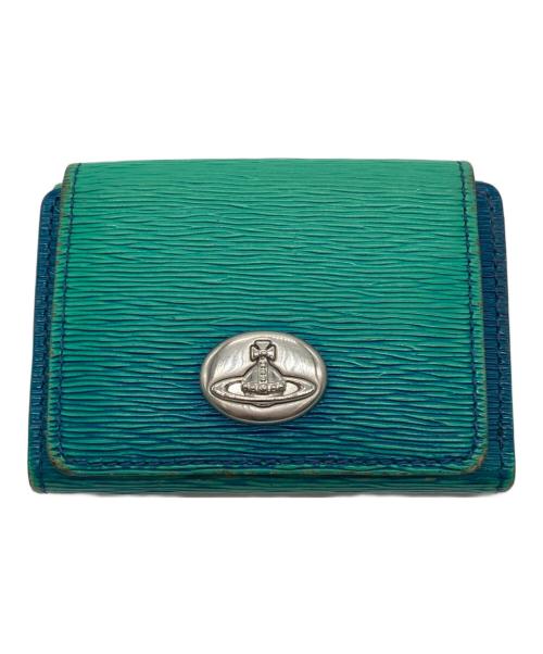 Vivienne Westwood（ヴィヴィアンウエストウッド）Vivienne Westwood (ヴィヴィアンウエストウッド) グラデーションコンパクトウォレット グリーンの古着・服飾アイテム