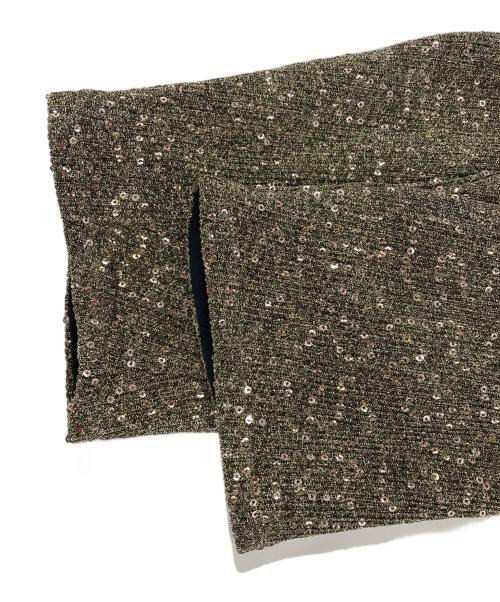 Ameri（アメリ）Ameri (アメリ) スパンコールハイネックニット ゴールド サイズ:Fの古着・服飾アイテム