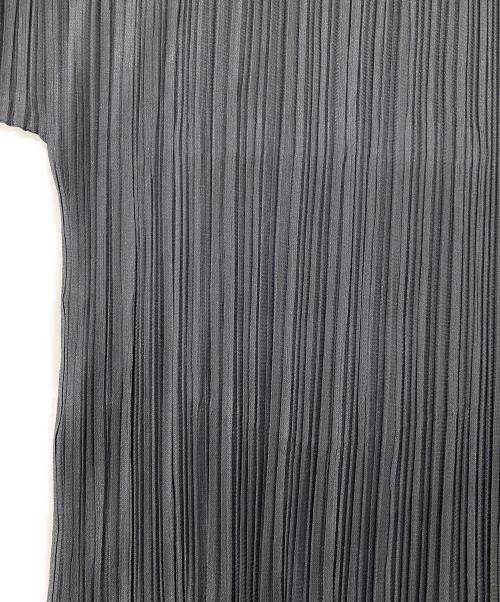 PLEATS PLEASE（プリーツプリーズ）PLEATS PLEASE (プリーツプリーズ) カーディガン/パンチングプリーツトップス グレー サイズ:３の古着・服飾アイテム