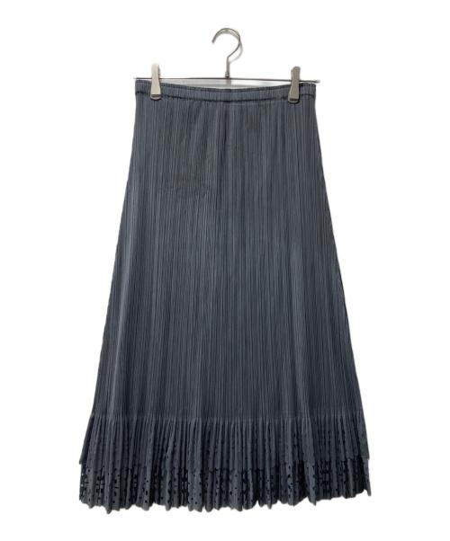 PLEATS PLEASE（プリーツプリーズ）PLEATS PLEASE (プリーツプリーズ) パンチングプリーツスカート グレー サイズ:サイズ２の古着・服飾アイテム