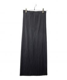PLEATS PLEASE（プリーツプリーズ）の古着「プリーツロングスカート」｜グレー