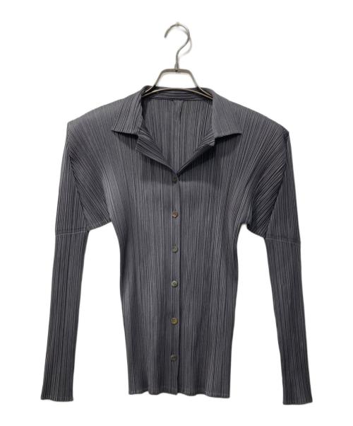 PLEATS PLEASE（プリーツプリーズ）PLEATS PLEASE (プリーツプリーズ) プリーツカーディガン グレー サイズ:表記なしの古着・服飾アイテム