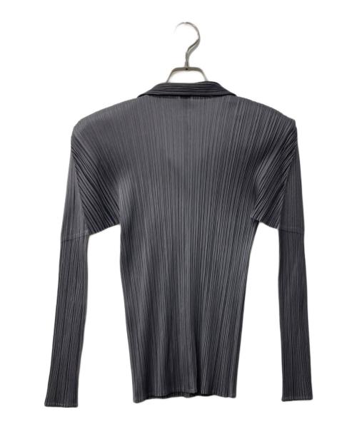 PLEATS PLEASE（プリーツプリーズ）PLEATS PLEASE (プリーツプリーズ) プリーツカーディガン グレー サイズ:表記なしの古着・服飾アイテム