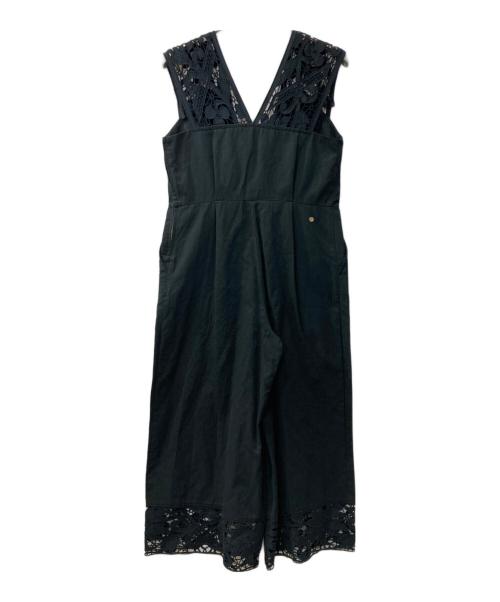 MUVEIL（ミュベール）MUVEIL (ミュベール) オールインワン/レースサロペット ブラック サイズ:36の古着・服飾アイテム
