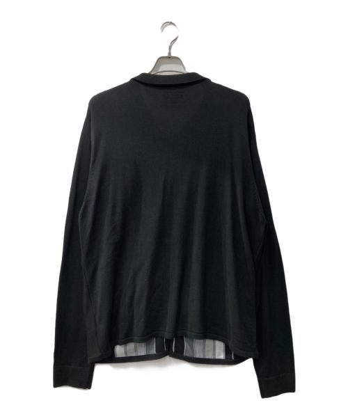 LFYT（エルエフワイティー）LFYT (エルエフワイティー) STRIPED KNIT CARDIGAN ブラック サイズ:XLの古着・服飾アイテム