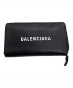 BALENCIAGAバレンシアガ）の古着「エブリデイラウンドファスナー財布」｜ブラック
