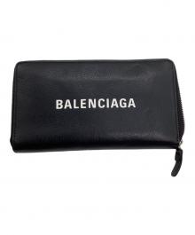 BALENCIAGA（バレンシアガ）の古着「エブリデイラウンドファスナー財布」｜ブラック