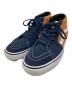 VANS（ヴァンズ）の古着「SKATE GROSSO MID/ミッドカットスニーカー」｜ネイビー×オレンジ