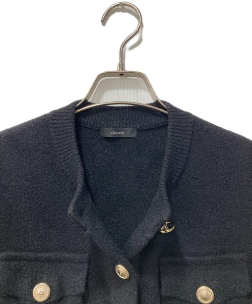 allureville（アルアバイル）allureville (アルアバイル) モールWフェイスニットジレ ブラック サイズ:2の古着・服飾アイテム