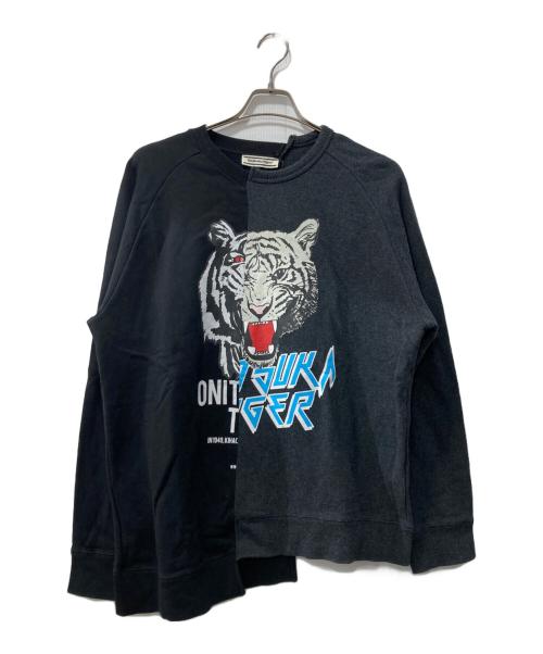 Onitsuka Tiger（オニツカタイガー）Onitsuka Tiger (オニツカタイガー) ドッキングスウェット グレー サイズ:Mの古着・服飾アイテム