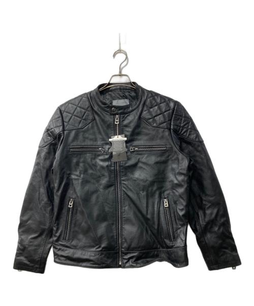 BOLINI（ボリーニ）BOLINI (ボリーニ) シングルライダーズジャケットレザージャケット ブラック サイズ:50の古着・服飾アイテム