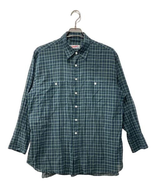 Spick and Span（スピック＆スパン）Spick and Span (スピック＆スパン) コットンボイルチェックシャツ グリーン×ネイビー サイズ:記載なしの古着・服飾アイテム
