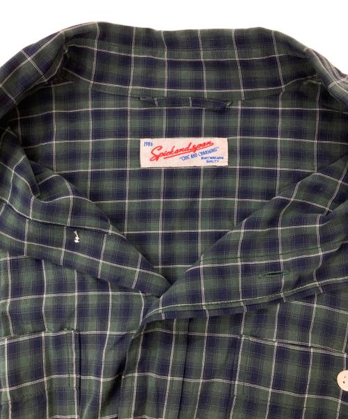 Spick and Span（スピック＆スパン）Spick and Span (スピック＆スパン) コットンボイルチェックシャツ グリーン×ネイビー サイズ:記載なしの古着・服飾アイテム