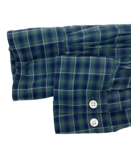 Spick and Span（スピック＆スパン）Spick and Span (スピック＆スパン) コットンボイルチェックシャツ グリーン×ネイビー サイズ:記載なしの古着・服飾アイテム