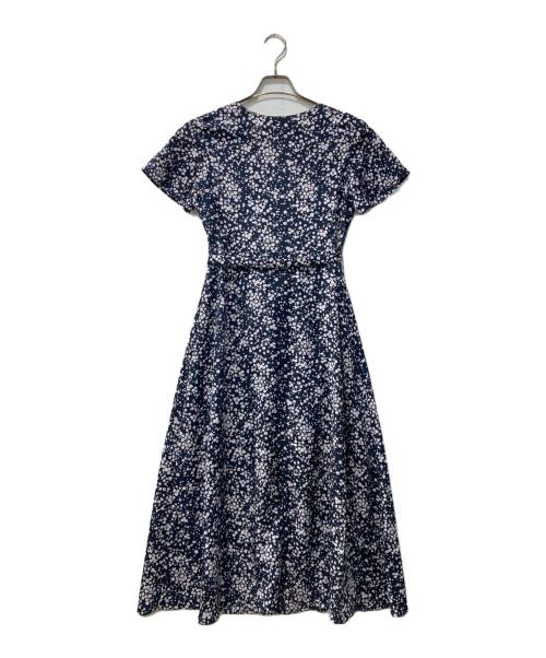 SHIPS（シップス）SHIPS (シップス) フラワープリントVネックワンピース ネイビー サイズ:ONE SIZEの古着・服飾アイテム