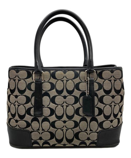 COACH（コーチ）COACH (コーチ) シグネチャーハンドバッグ ブラックの古着・服飾アイテム