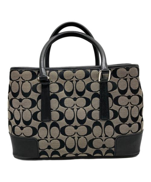 COACH（コーチ）COACH (コーチ) シグネチャーハンドバッグ ブラックの古着・服飾アイテム